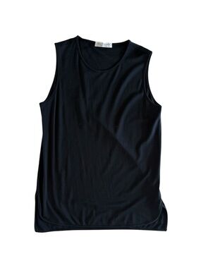 Amina Rubinacci Black Sleeveless Crewneck Shell. Size 42 Italian/8 US.